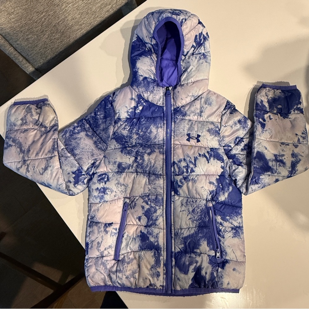 Under Armour Kids Puffer Jacket - Purple and White